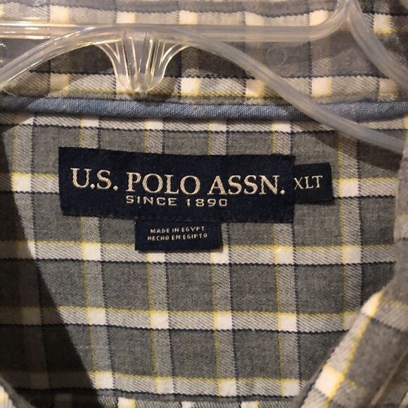 US Polo Assn. lightweight flannel button down shirt size XL Tall - Picture 3 of 7